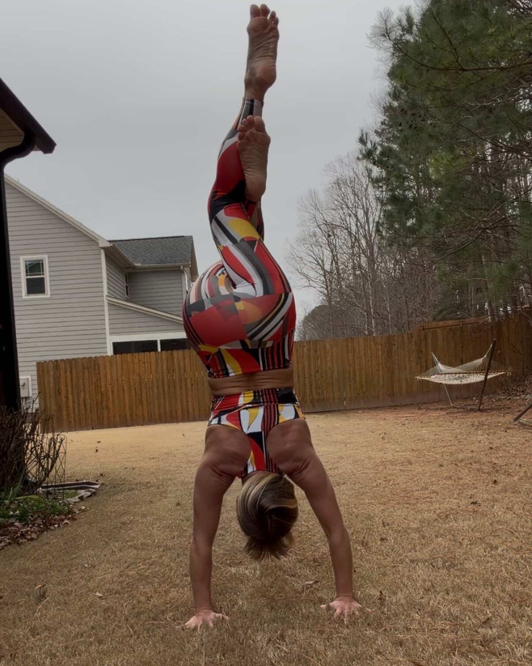 Geometric Print Yoga Leggings- Dusk Drifter