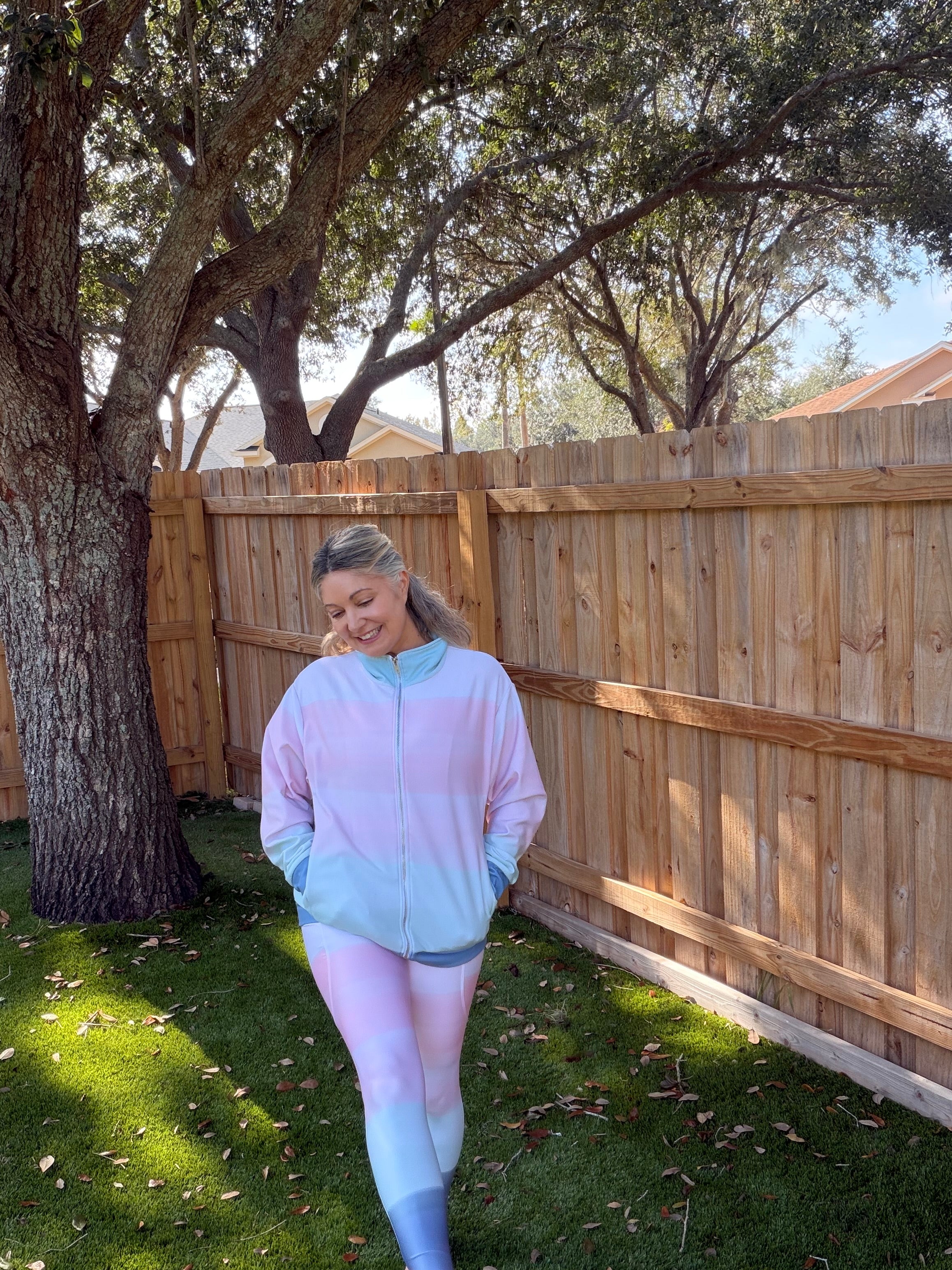 Serene Pink Prayers-Sustainable Track Jacket