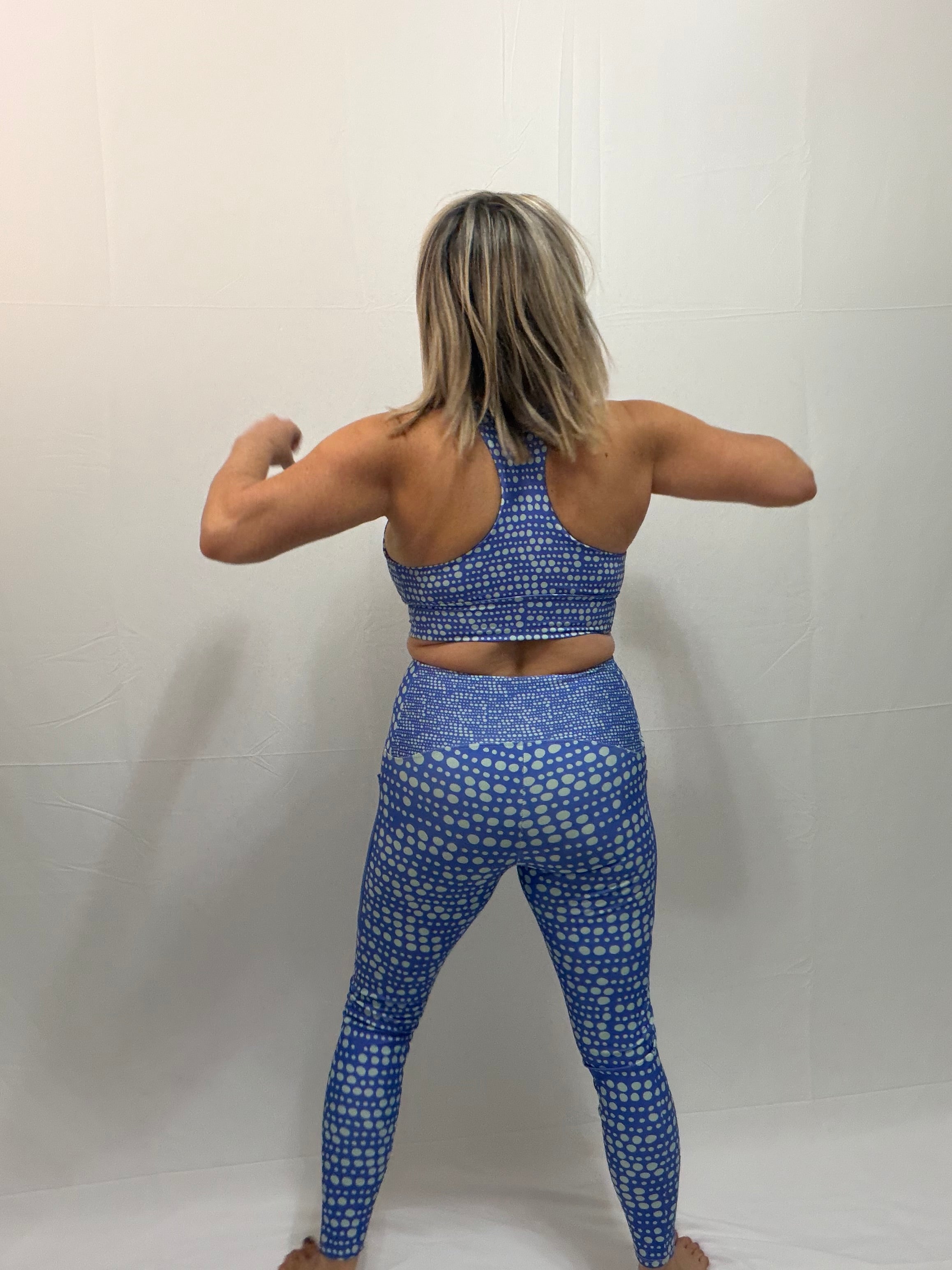 High-Waist Leggings – Purple Skipping Stones