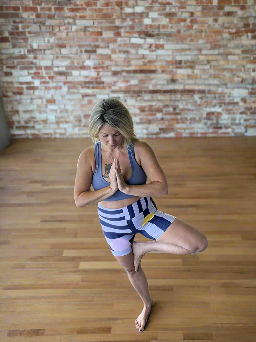 Lavender Lyric Geometric Women's Yoga Shorts