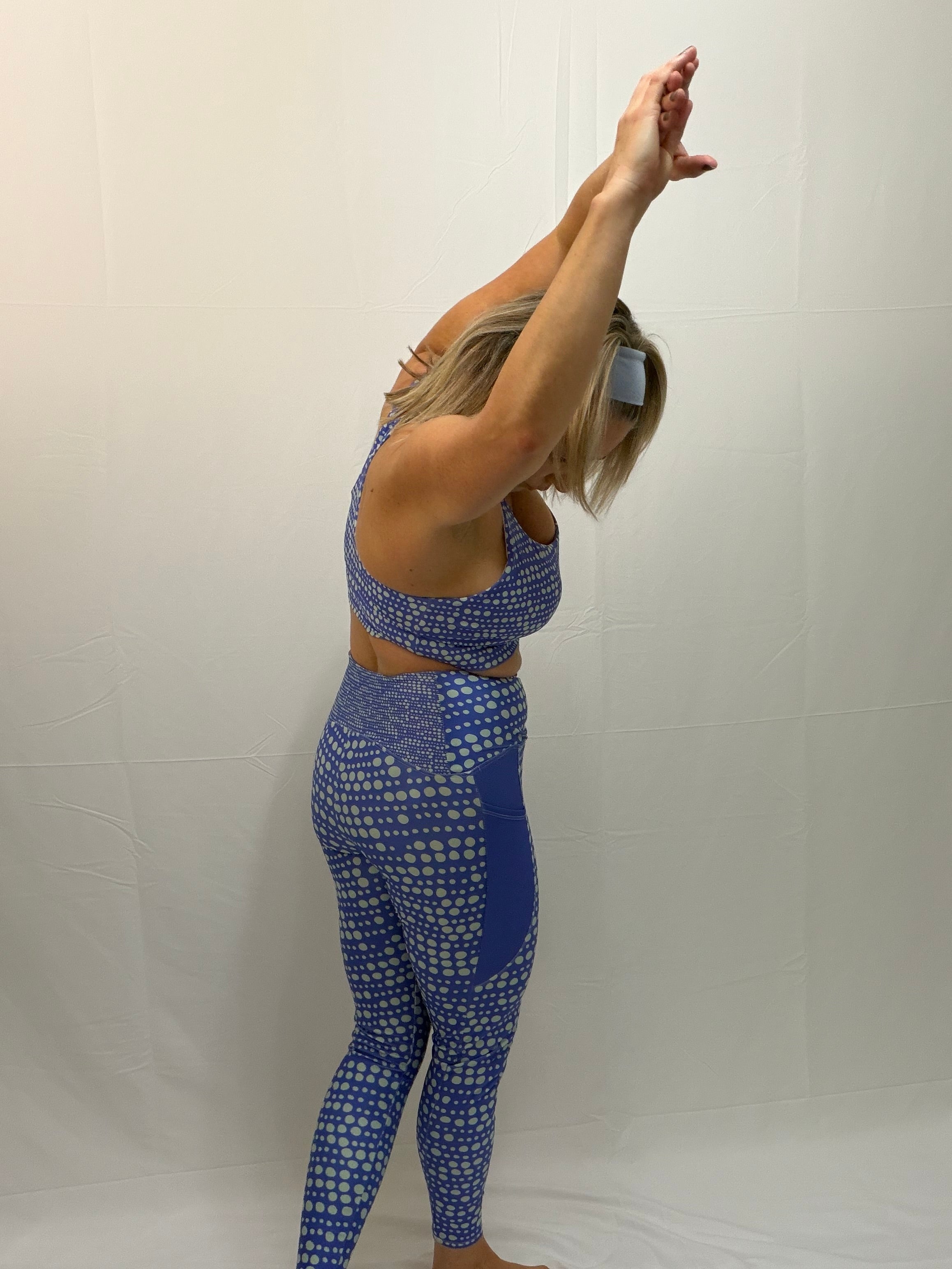 High-Waist Leggings – Purple Skipping Stones