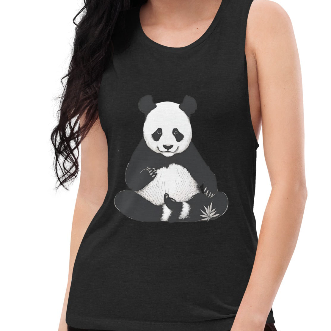 Sleeping Baby Panda-Lightweight Performance Tank with Extra-Low Armholes