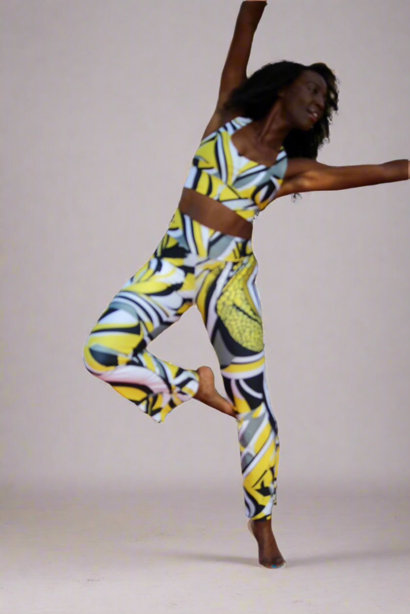 Jazzy Lemon Drop Sports Bra — Eco Compression