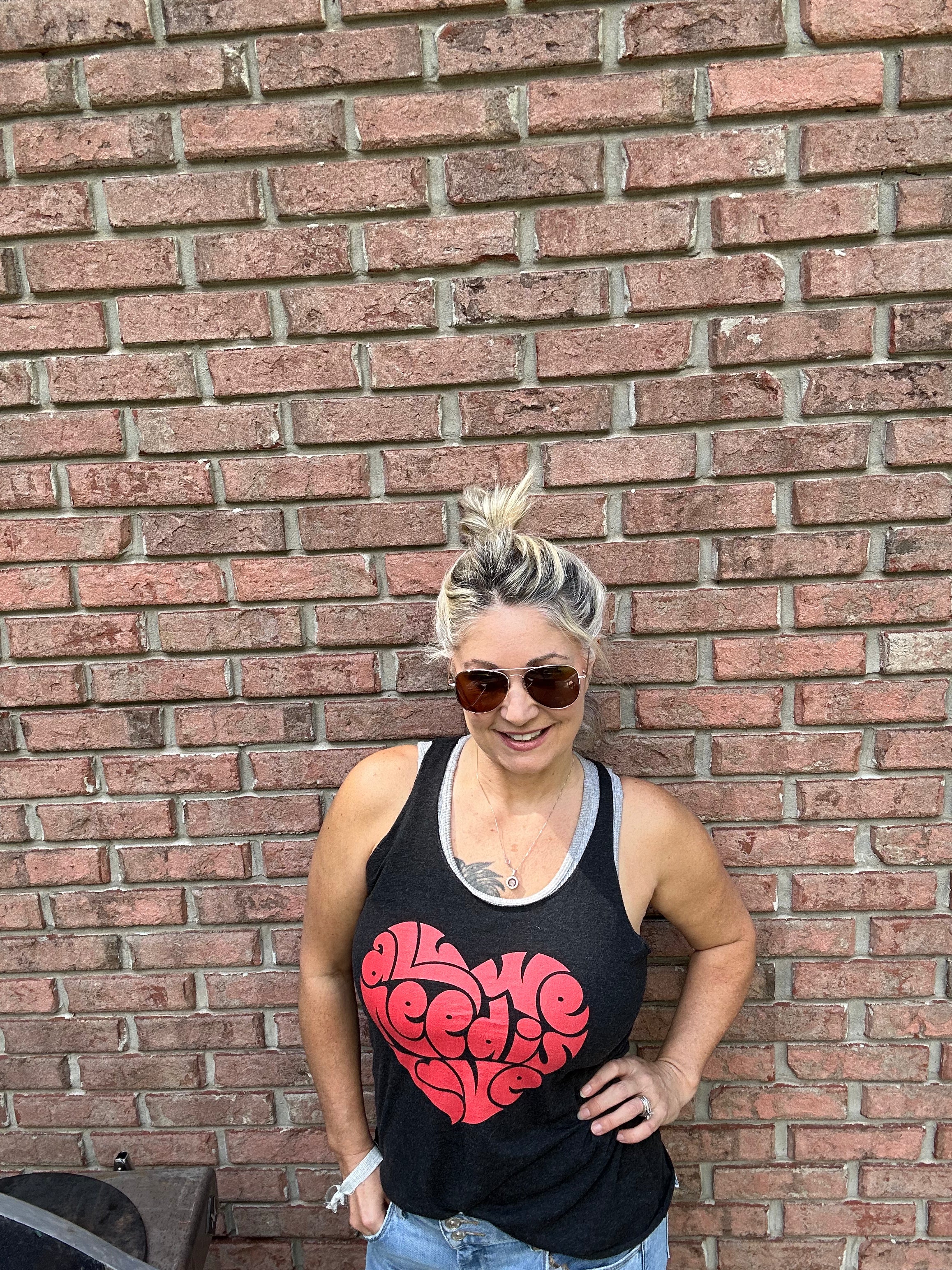 All We Need is Love Women's Racerback Tank