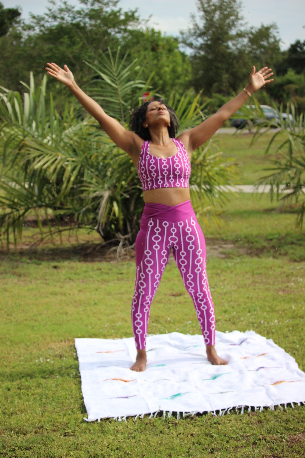 Purple Infinity Circle-Yoga Sports Bra