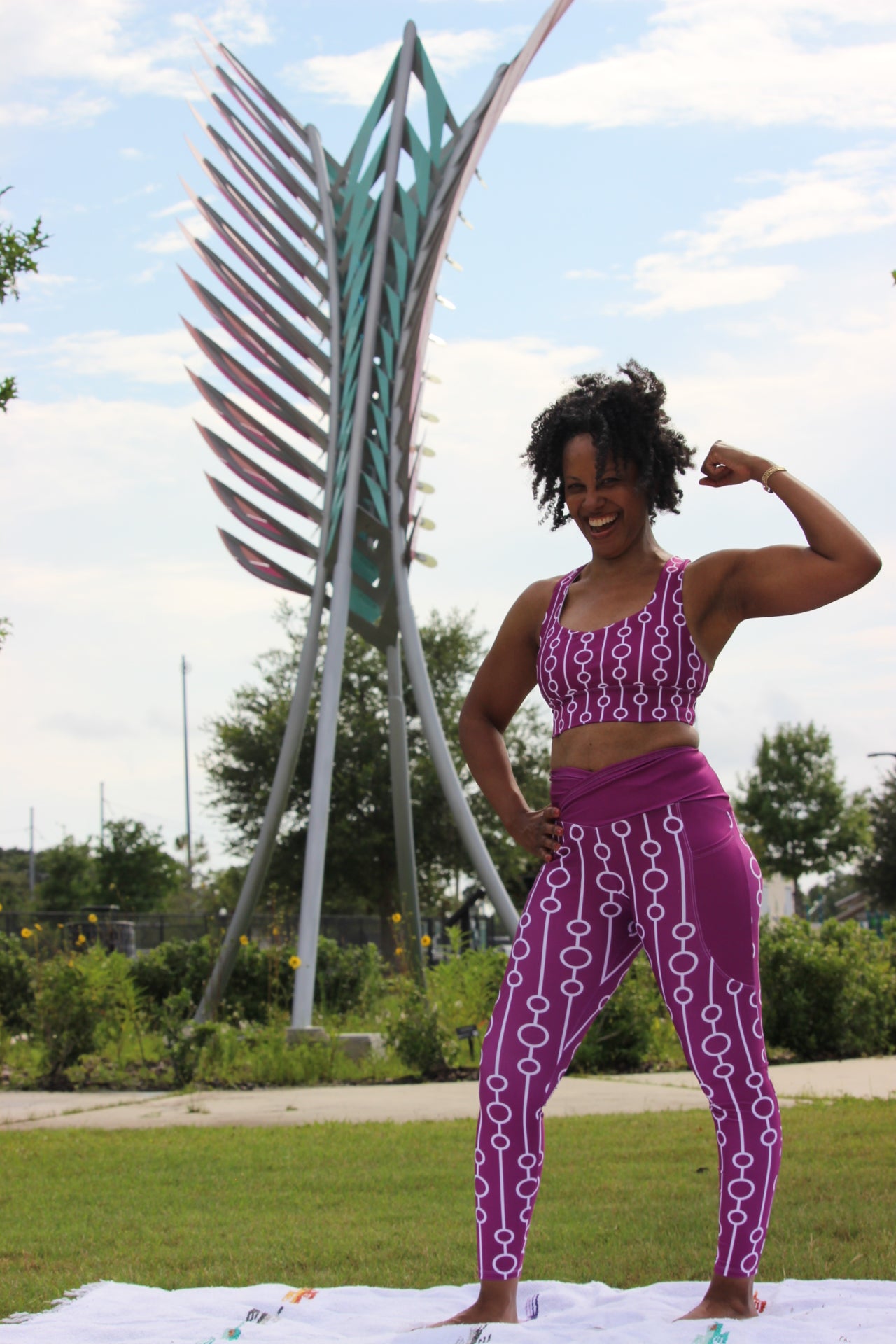 Purple Infinity Circle-Yoga Sports Bra