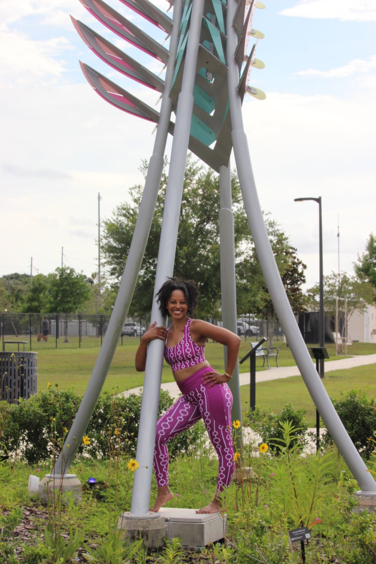 Purple Infinity Circle-Yoga Sports Bra