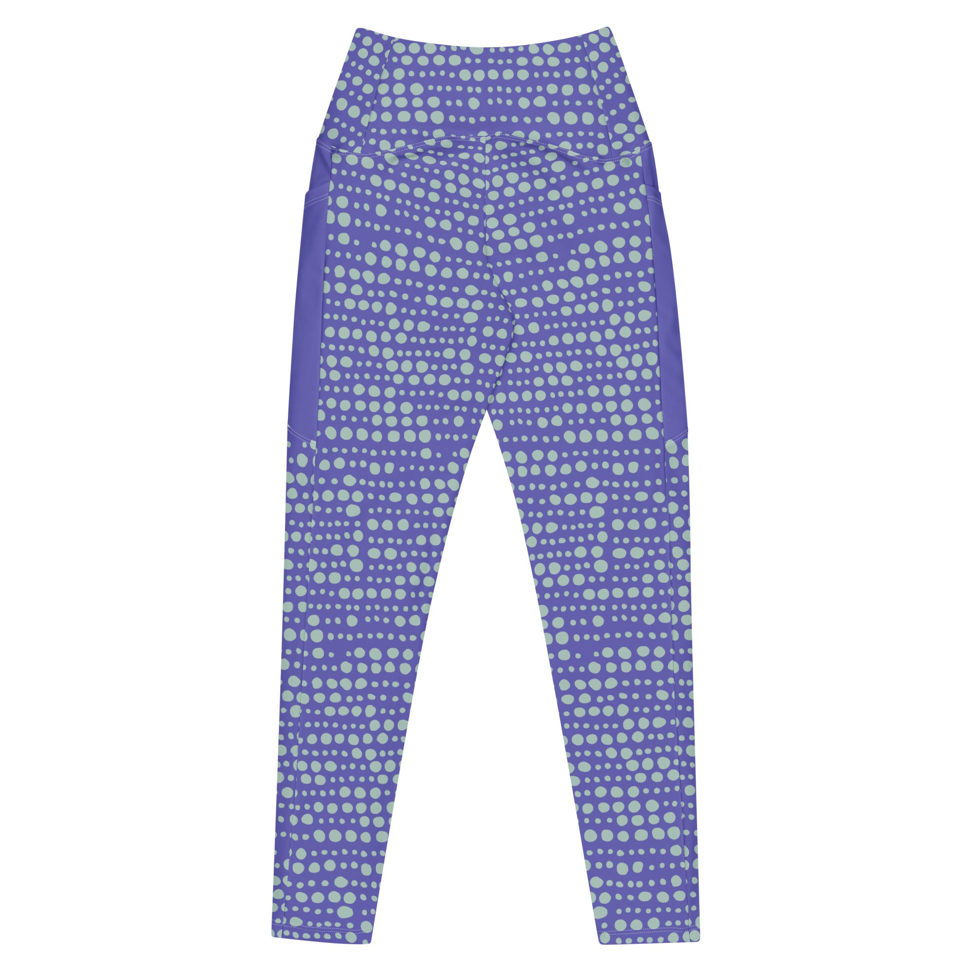 High-Waist Leggings – Purple Skipping Stones
