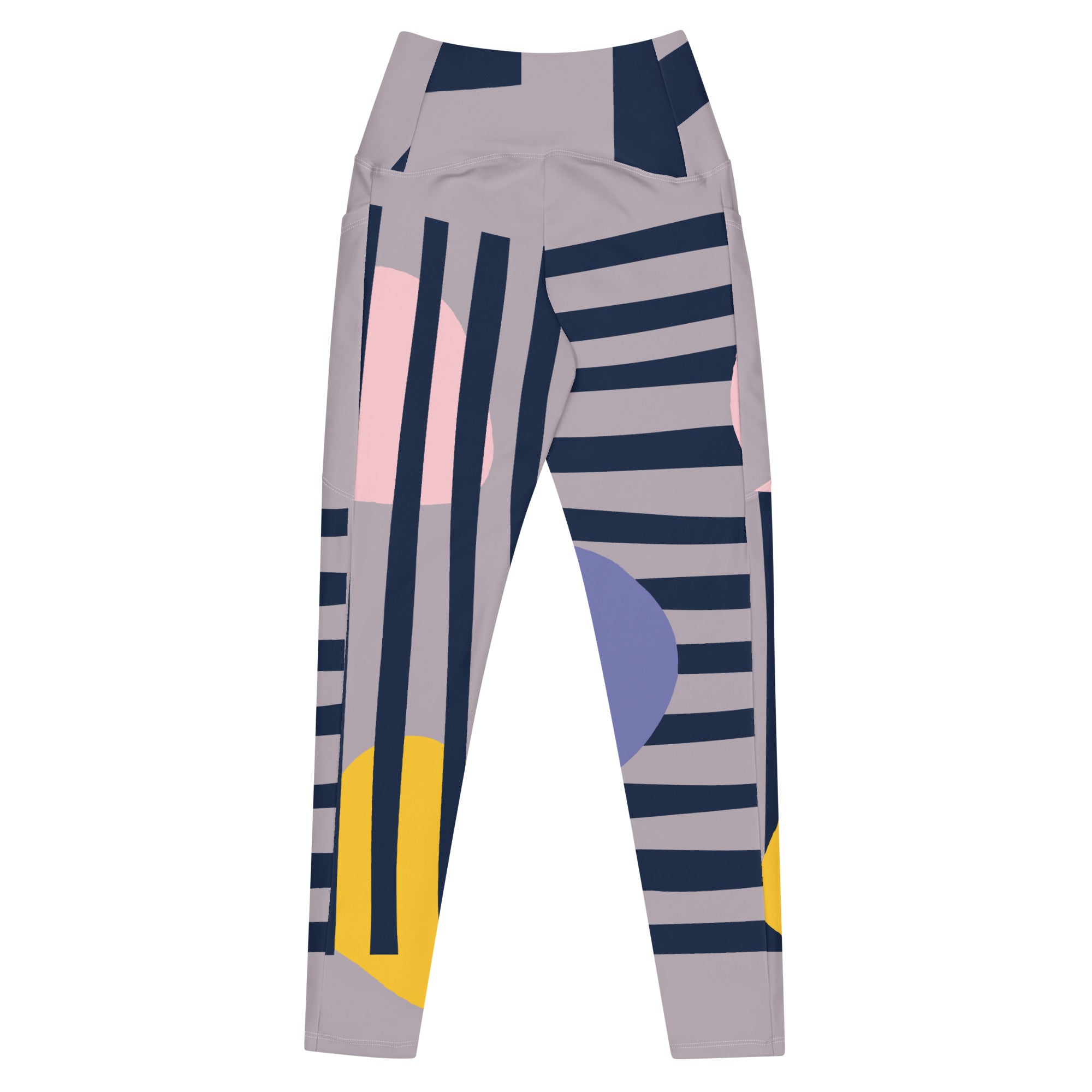 Lavender Lyrics Geometric Crossover Waist Leggings