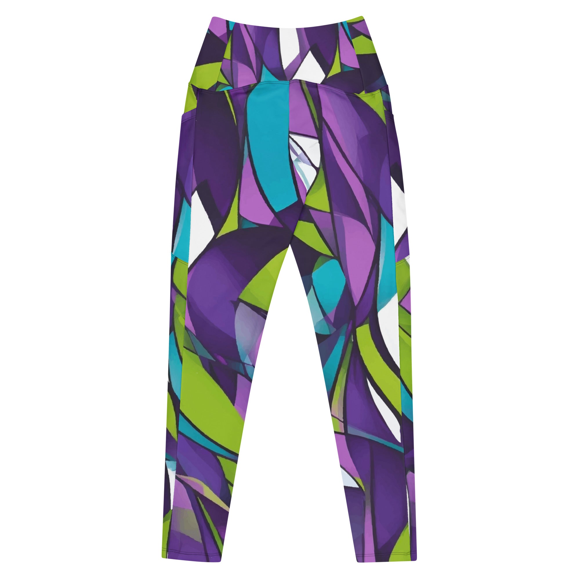 Purple Funk Printed Yoga Leggings for Women