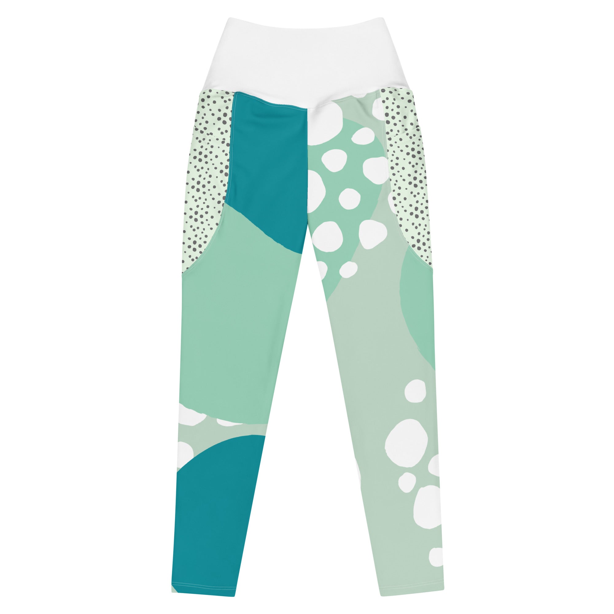 Blue Sea Bubbles Women's Yoga Leggings