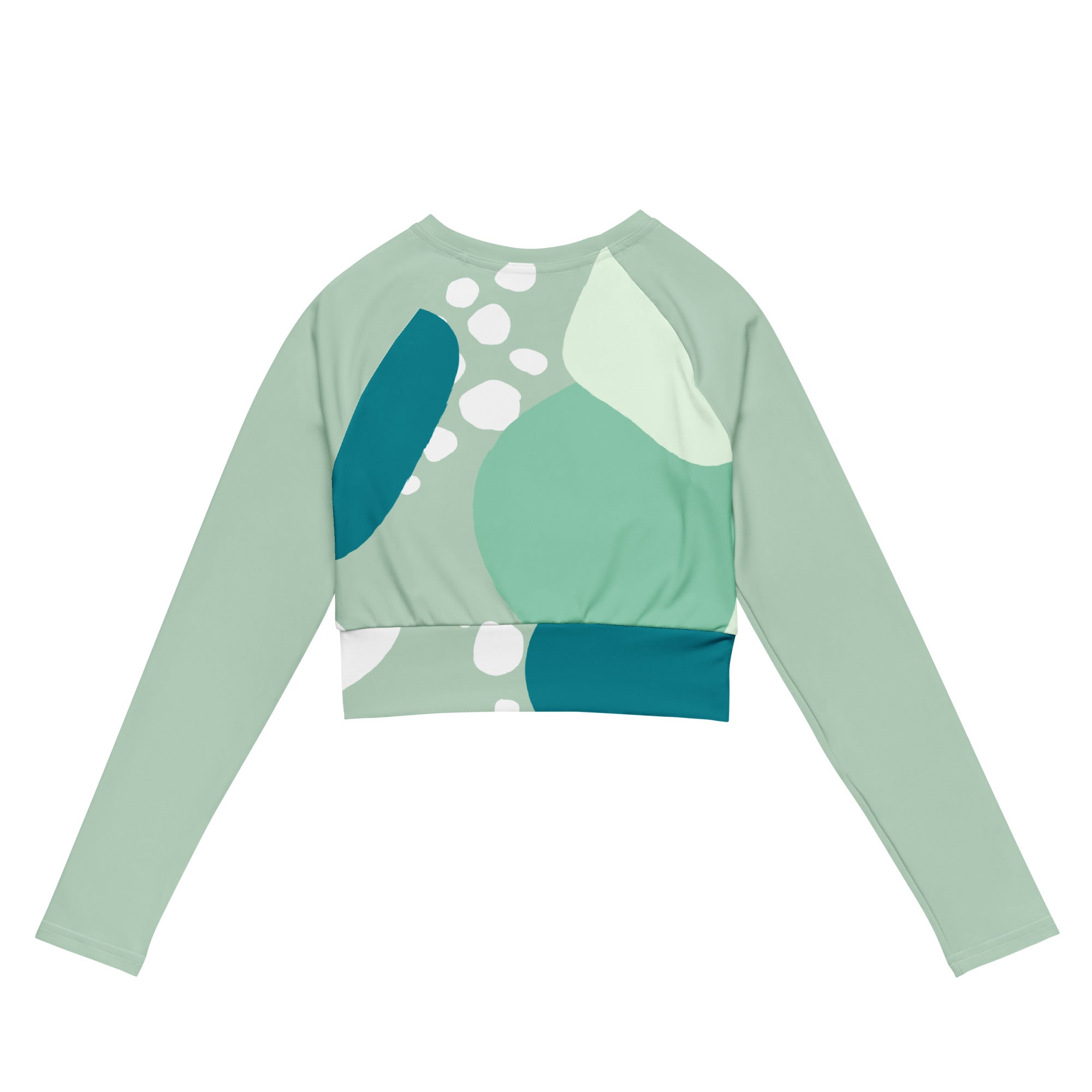 Blue Sea Bubbles Compression Crop Top