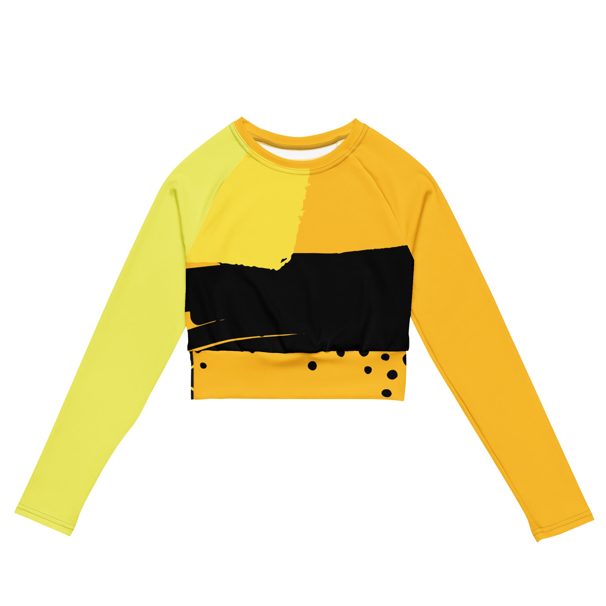 Lovin Hearts Long Sleeve Compression Crop Top