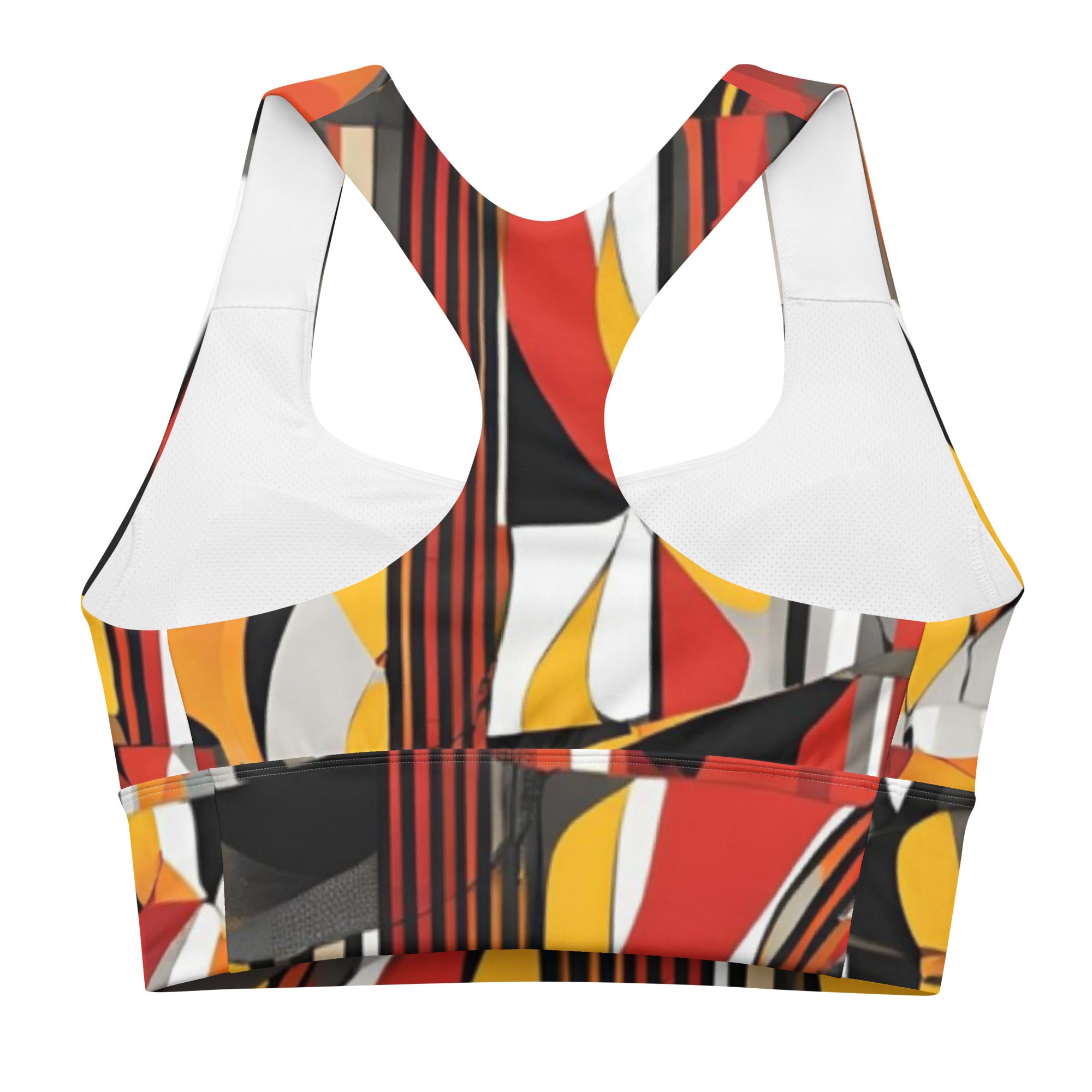 Abstract Print High-Compression Sports Bra – Dusk Drifter – My