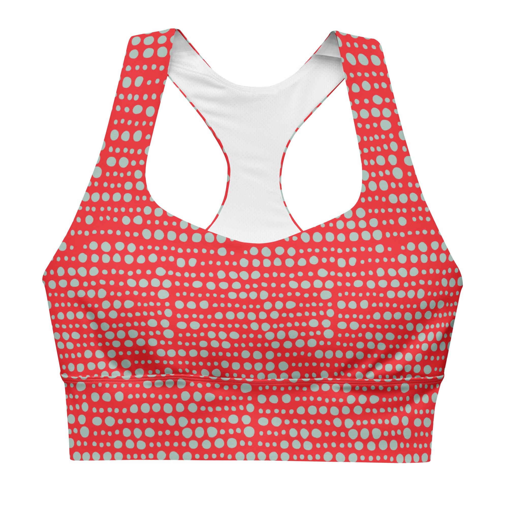 Red Skipping Stones Women's Racerback Sports Bra