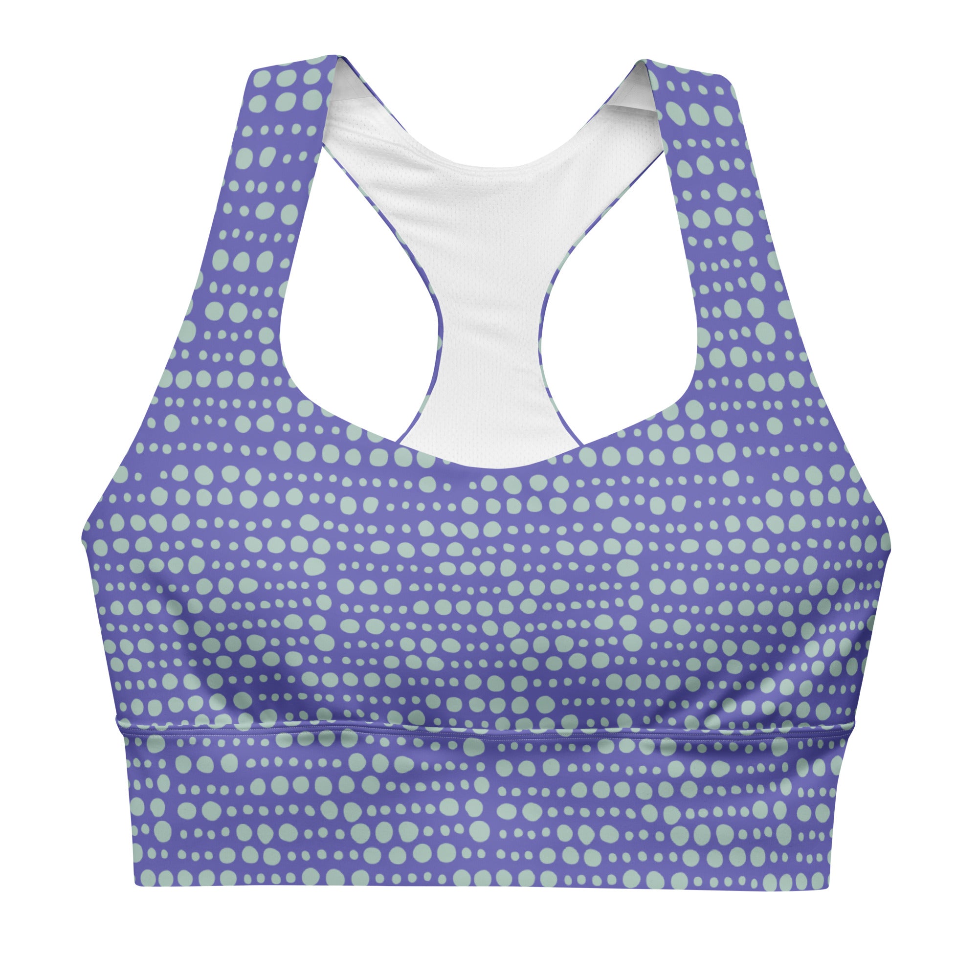 My Velveteen Habit womens purple skipping stones high-impact sports bra