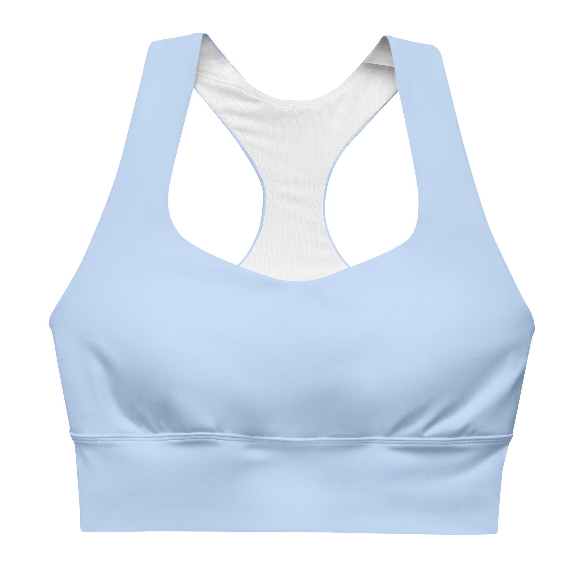 My Velveteen Habit womens sky drift blue eco-friendly sports bra