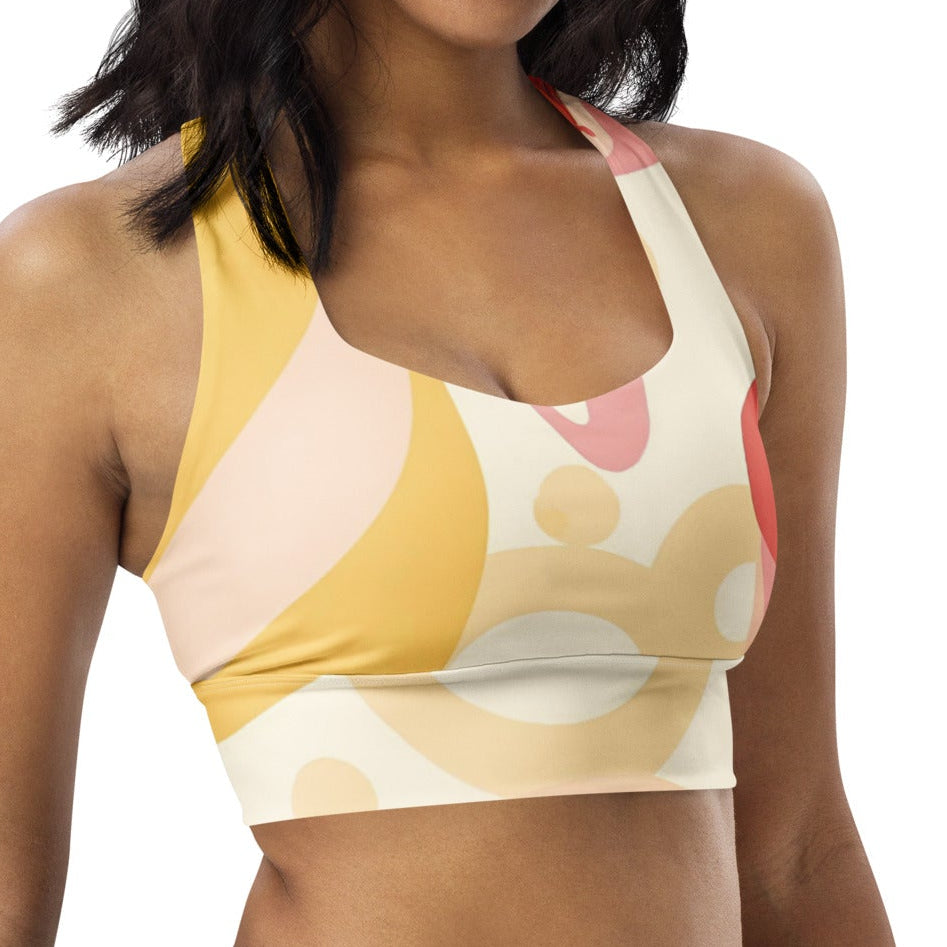 Sweet Sol Yoga Sports Bra – Bubbles & Flowers