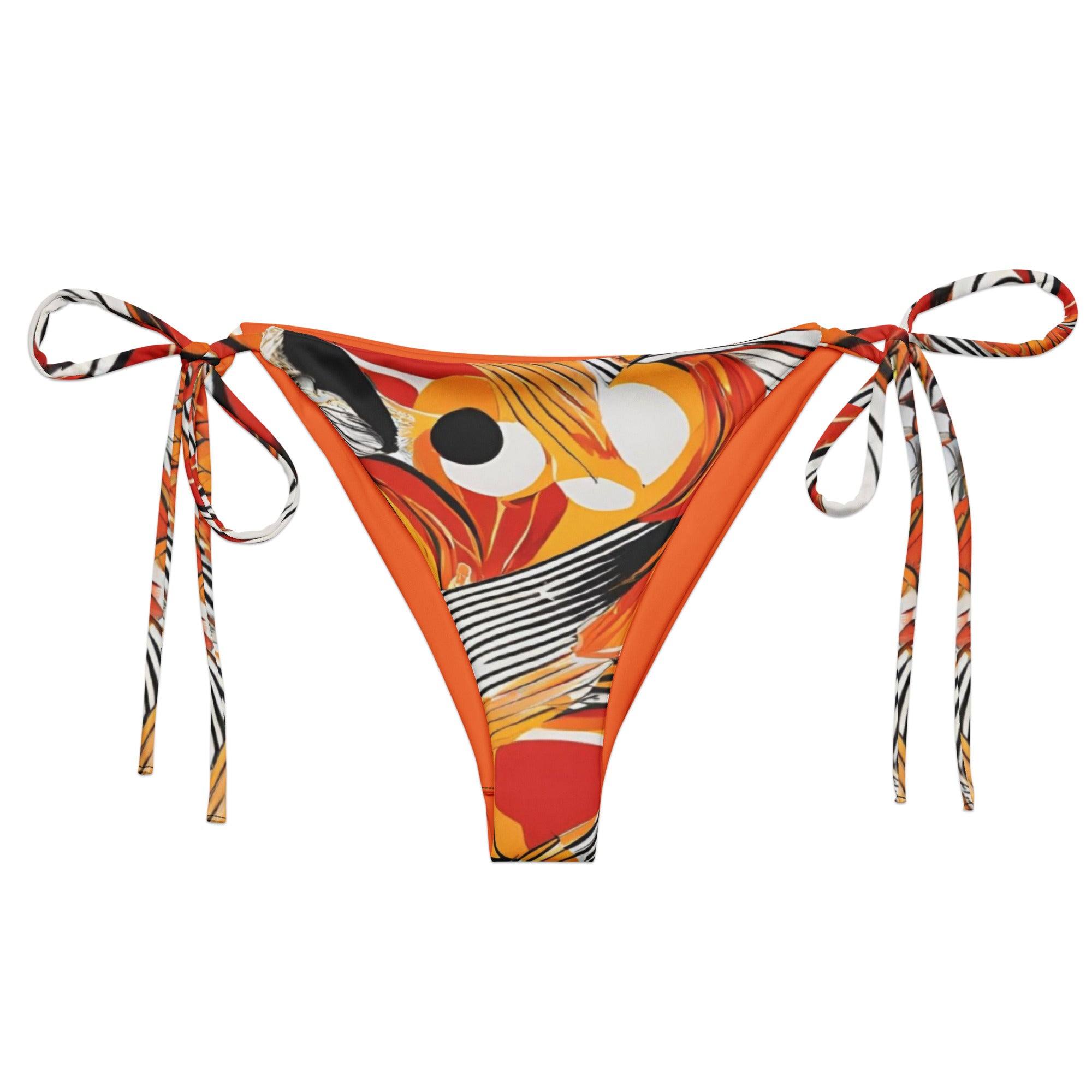 Dusk Drifter abstract print eco recycled string bikini bottom