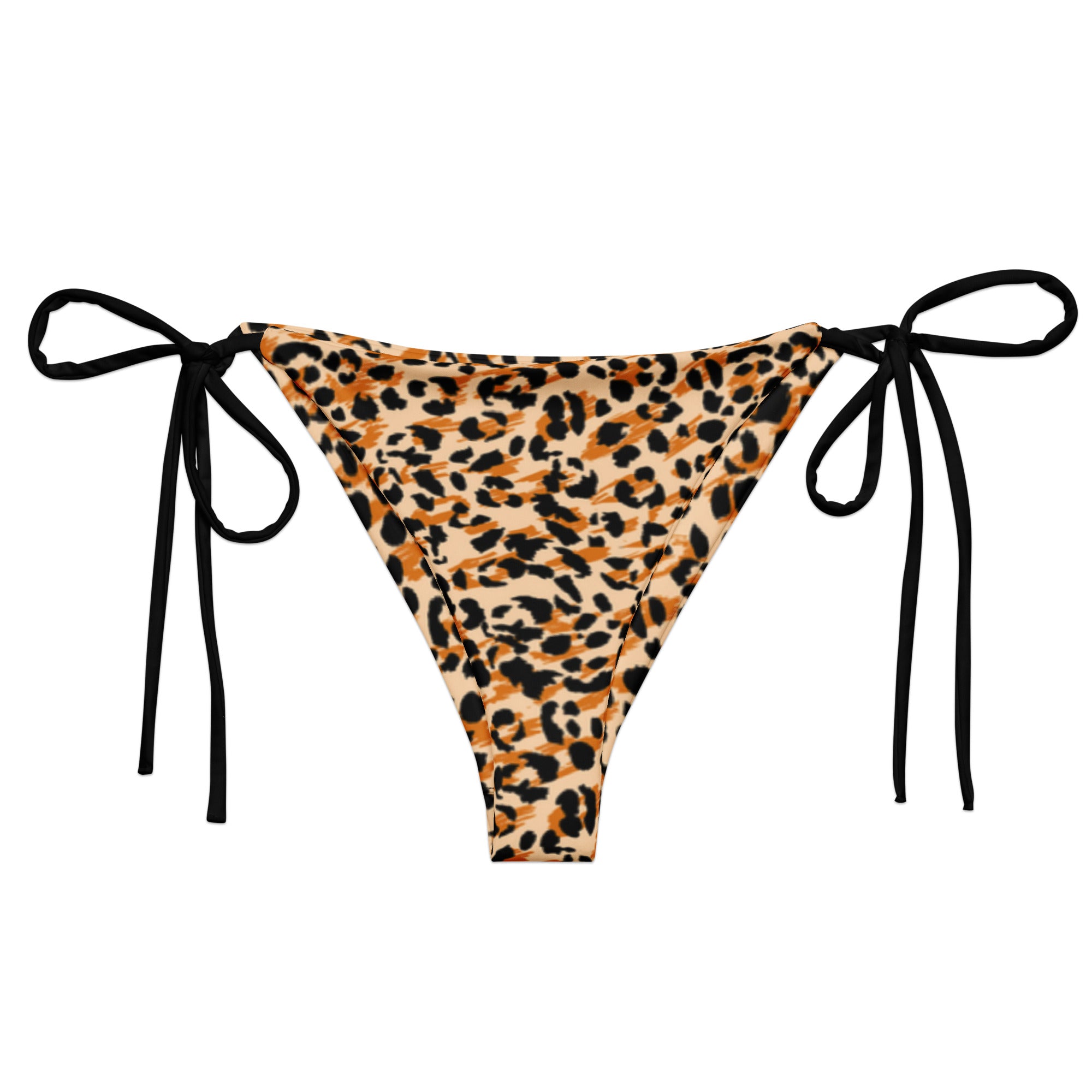 Savage Cheetah animal print eco recycled string bikini bottom