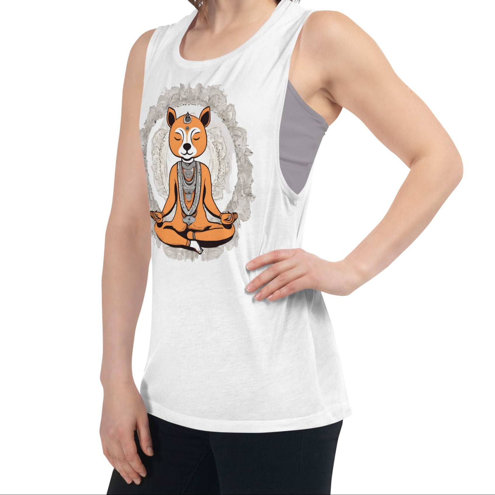 Still Fox Womens Muscle Tank Top