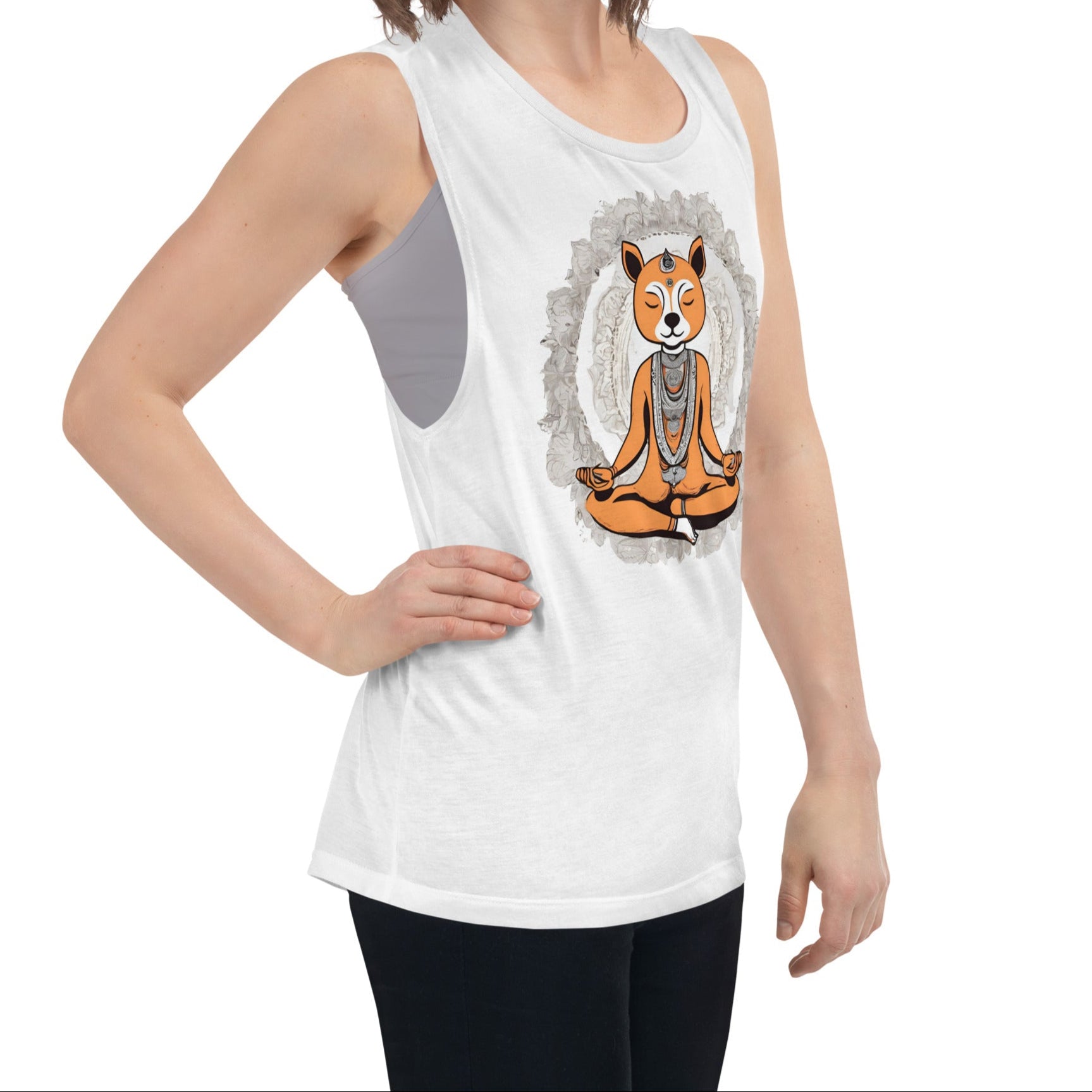 Still Fox Womens Muscle Tank Top