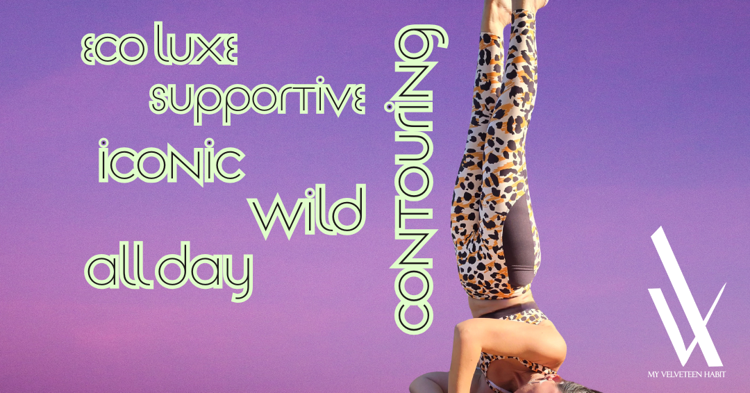 woman in yoga pose wearing popular cheetah print yoga sports bra and leggings with pockets