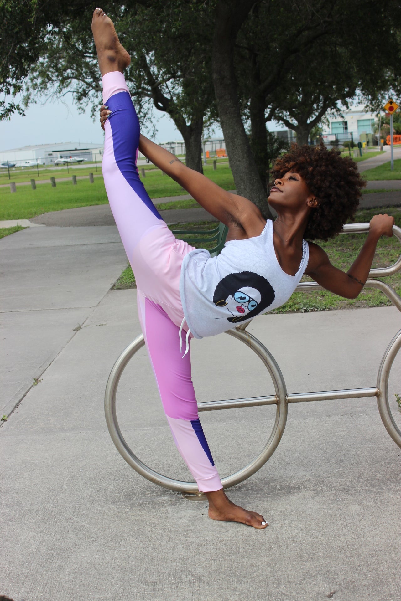 womens printed joggers – artistic activewear boutique brand beyond lululemon