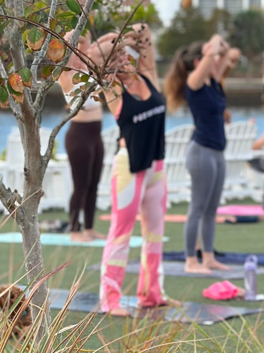 Sweet Sol Geometric Melon Yoga Flare leggings