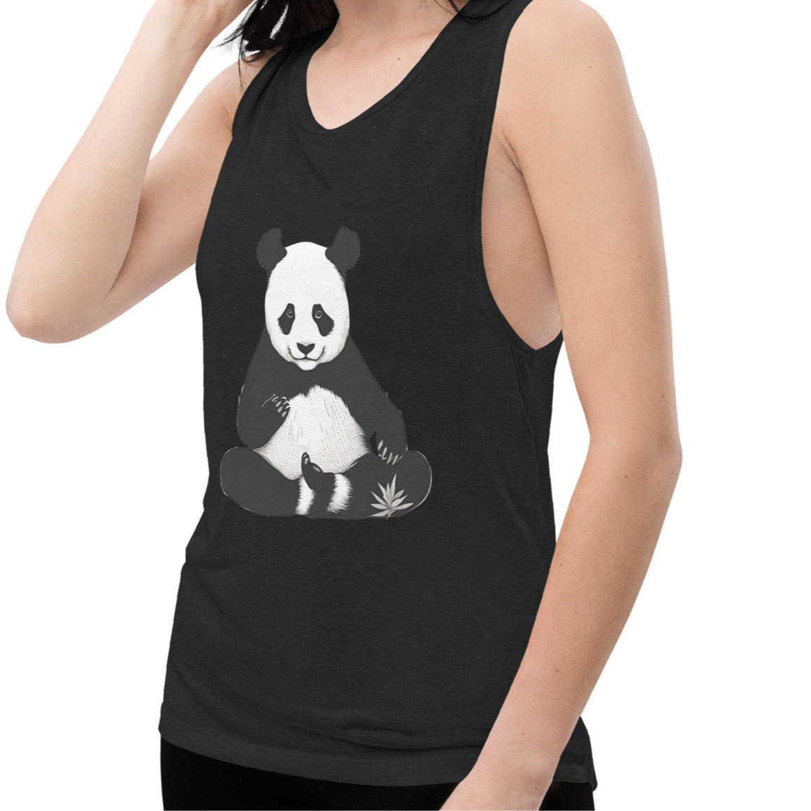 Sleeping Baby Panda-Lightweight Performance Tank with Extra-Low Armholes