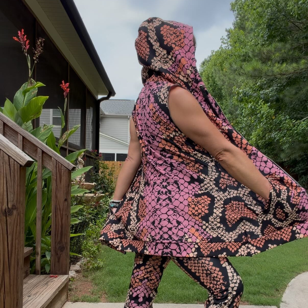 Drenched in Pink Snake Print- Eazy Breezy Jumper Dress