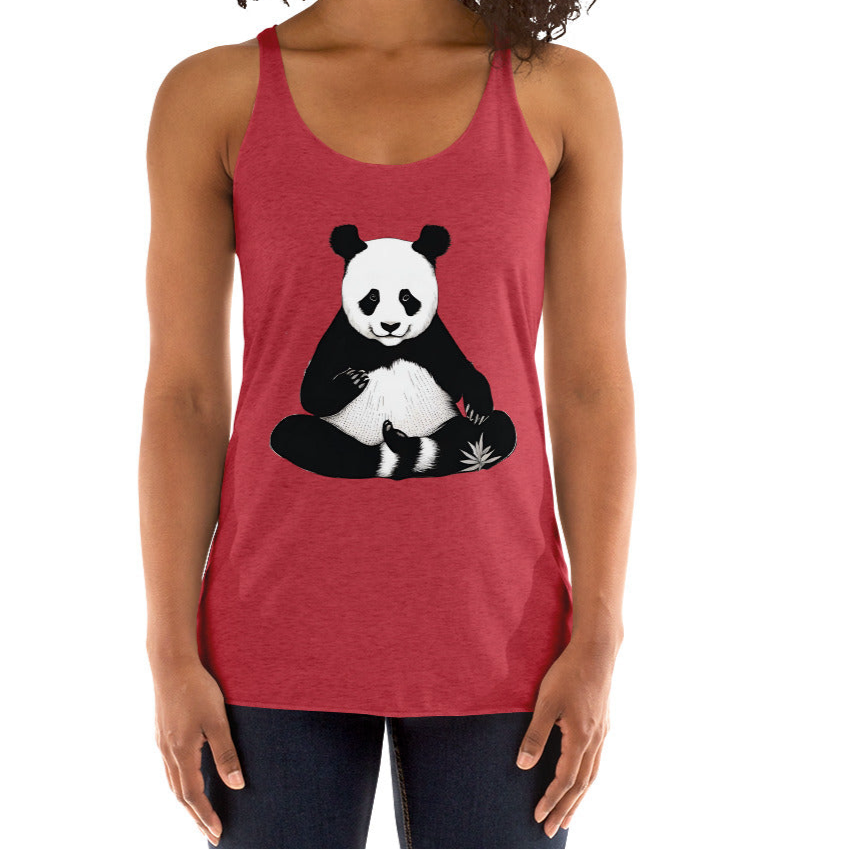 Sleeping Baby Panda-Form-hugging lightweight Racer back training top