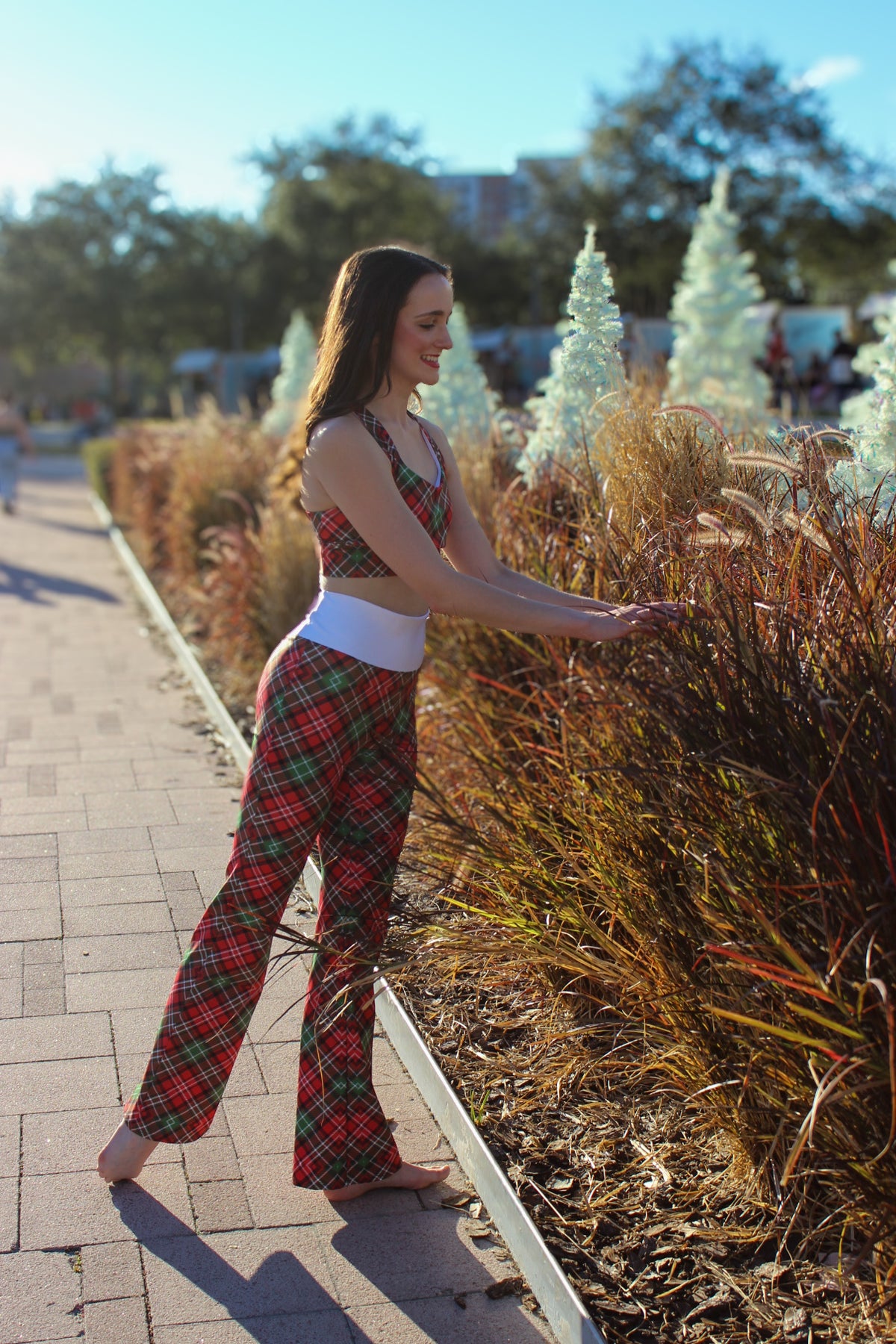 Holiday Plaid Flare leggings