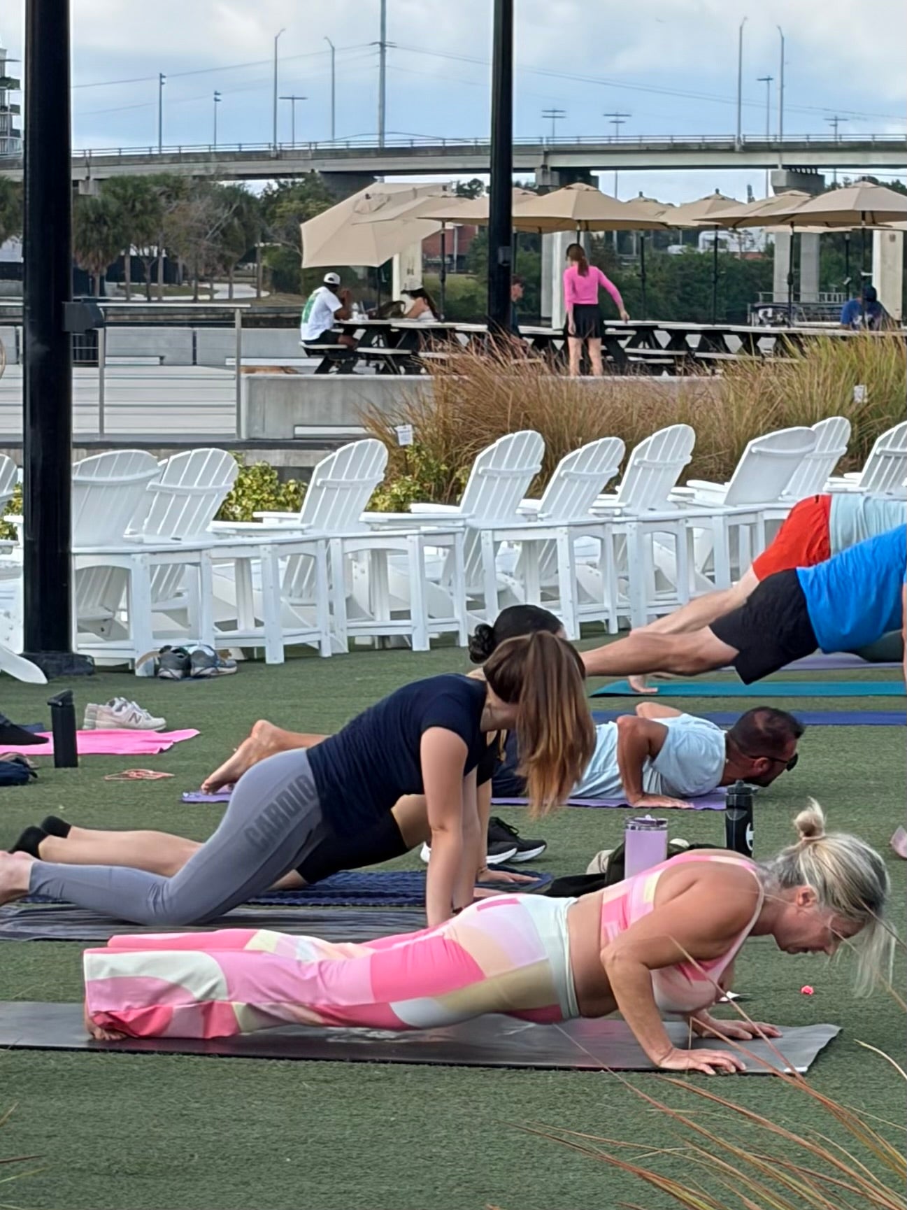 Sweet Sol Geometric Melon Yoga Flare leggings