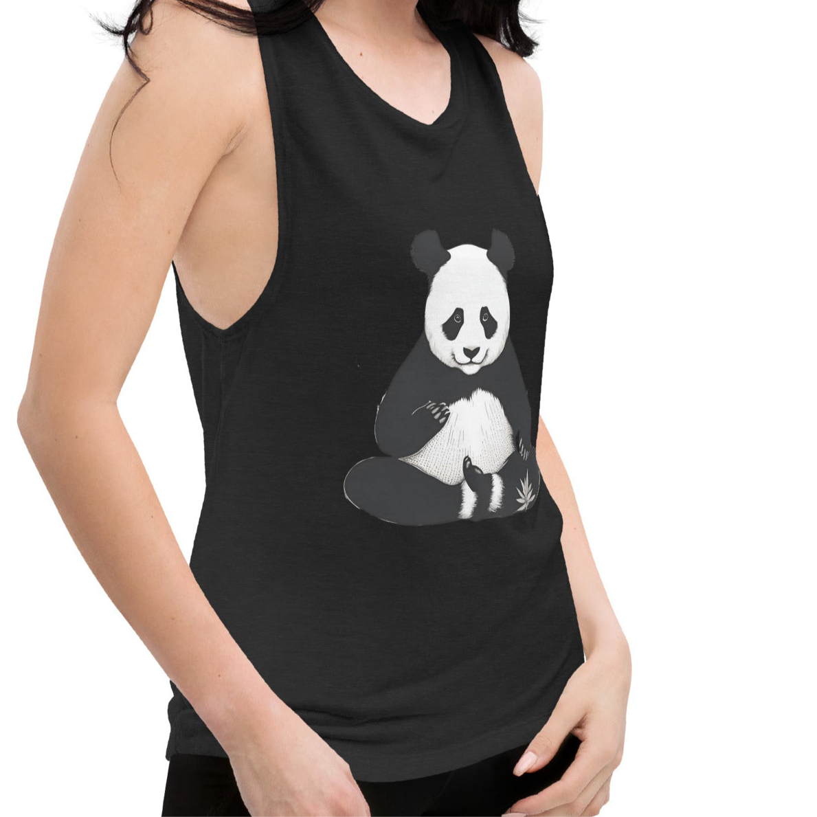 Sleeping Baby Panda-Lightweight Performance Tank with Extra-Low Armholes