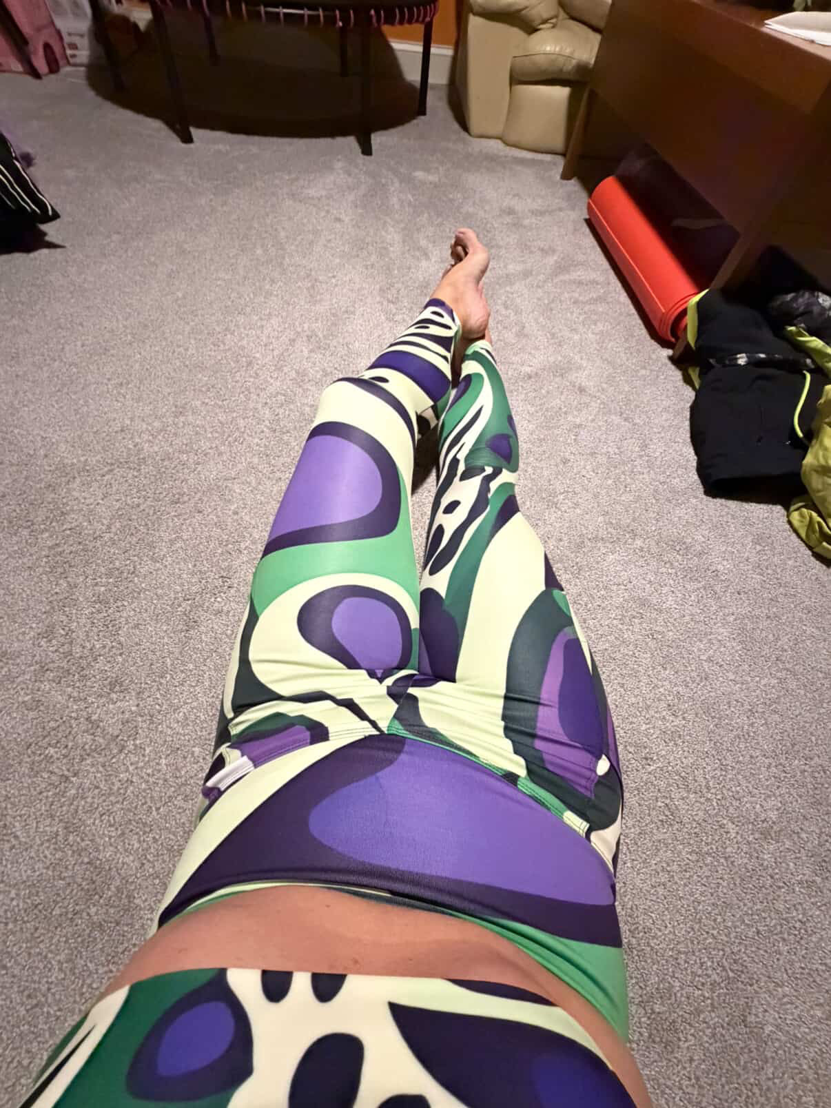 Purple Paisley Planets Abstract Women's Leggings