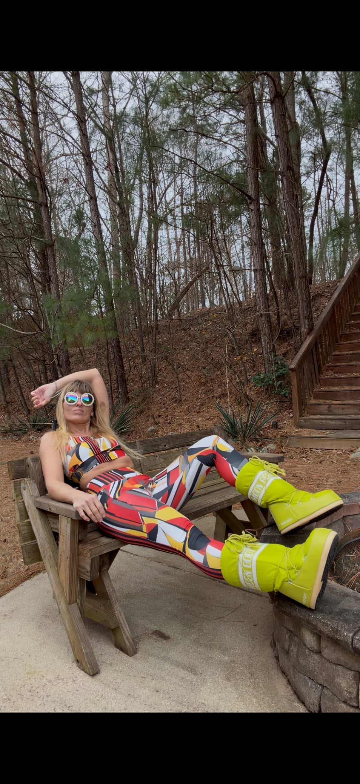 Dusk Drifter Fitted Women's Geometric Leggings