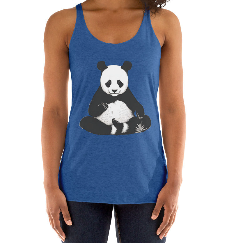 Sleeping Baby Panda-Form-hugging lightweight Racer back training top