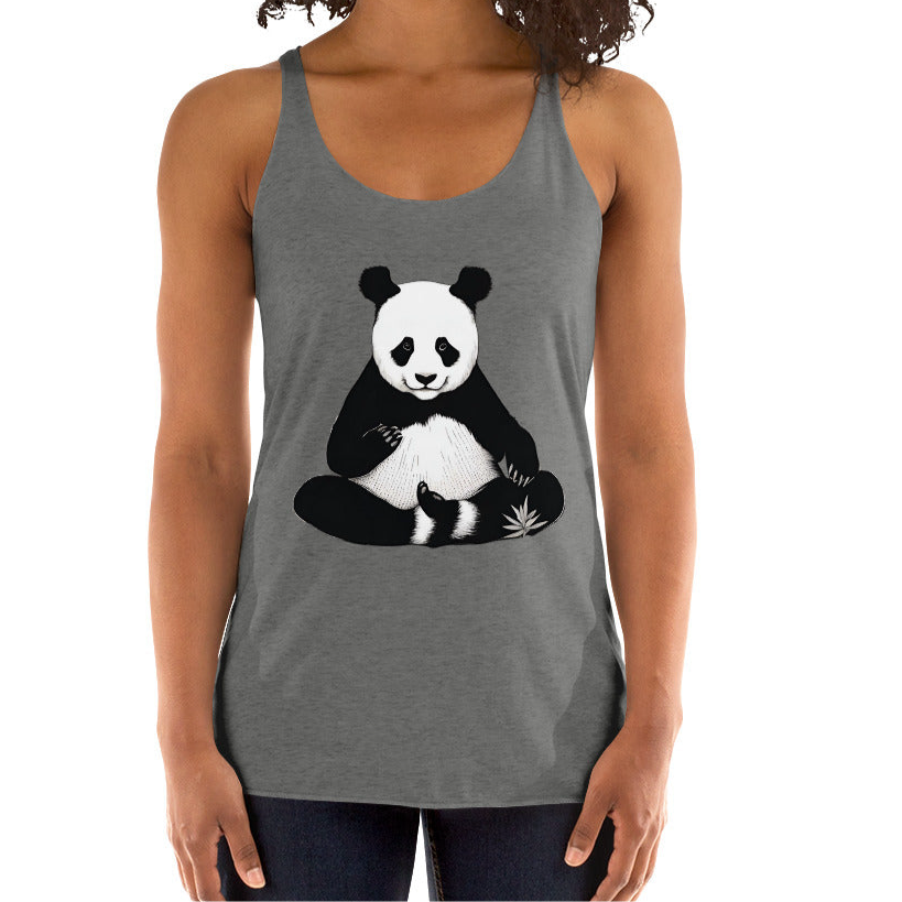 Sleeping Baby Panda-Form-hugging lightweight Racer back training top
