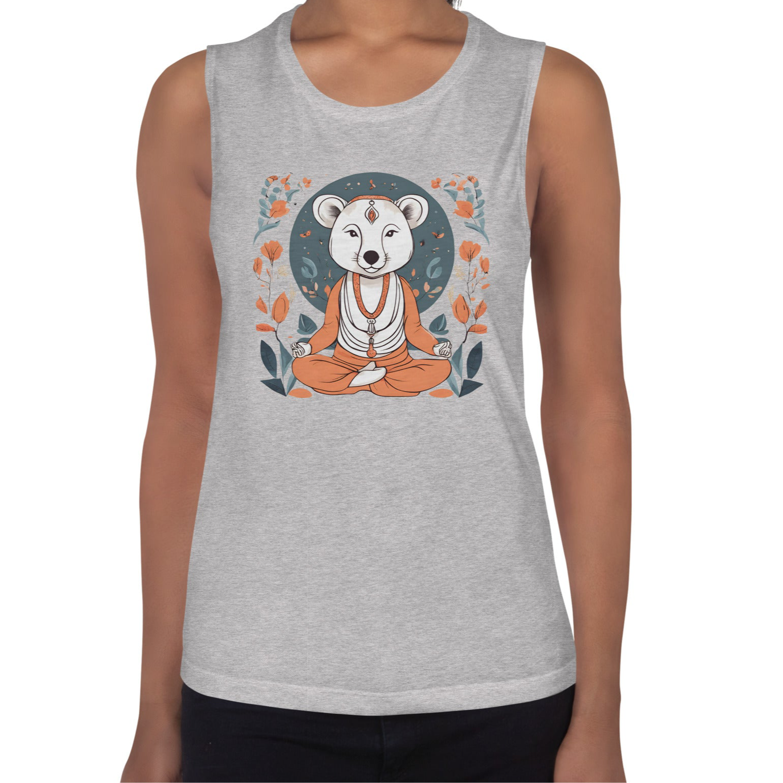 Indira Bear-Freedom-Cut Muscle Tank for a Breezy Workout Feel