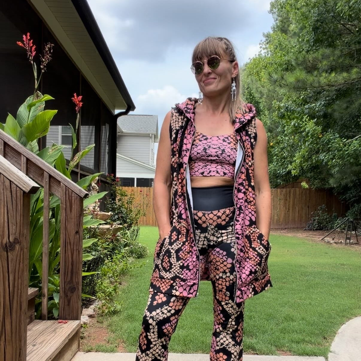 Drenched in Pink Snake Print- Eazy Breezy Jumper Dress