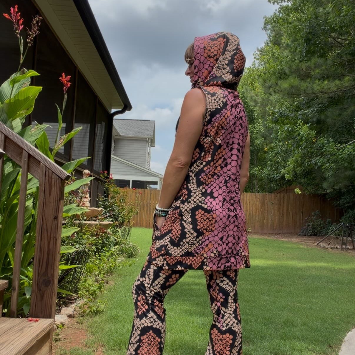 Drenched in Pink Snake Print- Eazy Breezy Jumper Dress