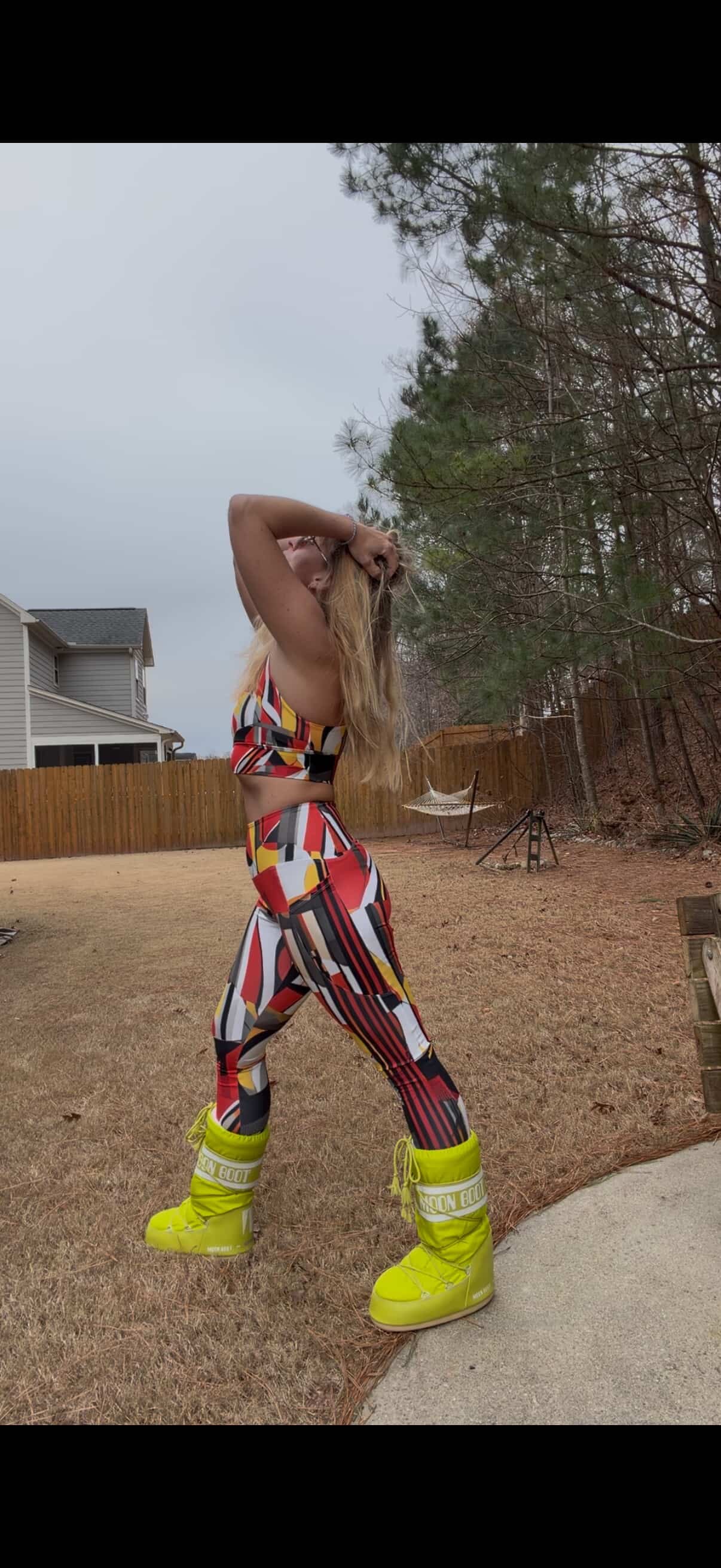 Dusk Drifter Fitted Women's Geometric Leggings