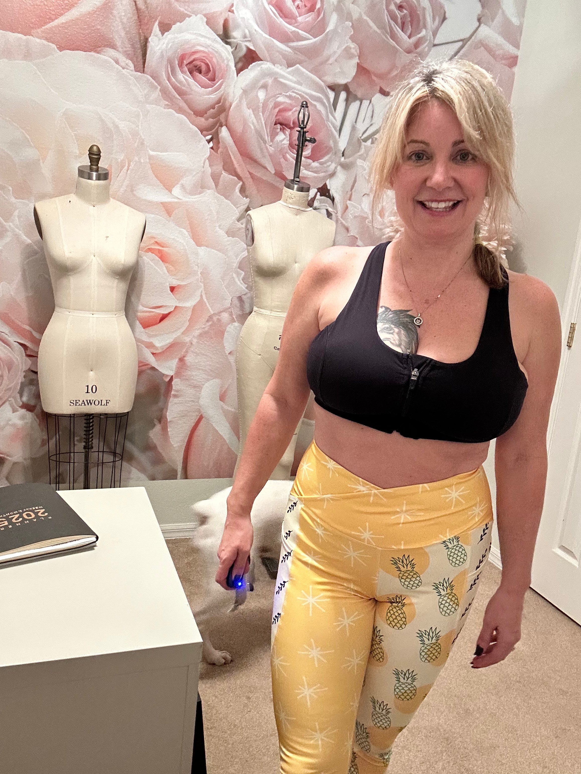 Starbursts & Pineapple Crossover Waisted Leggings
