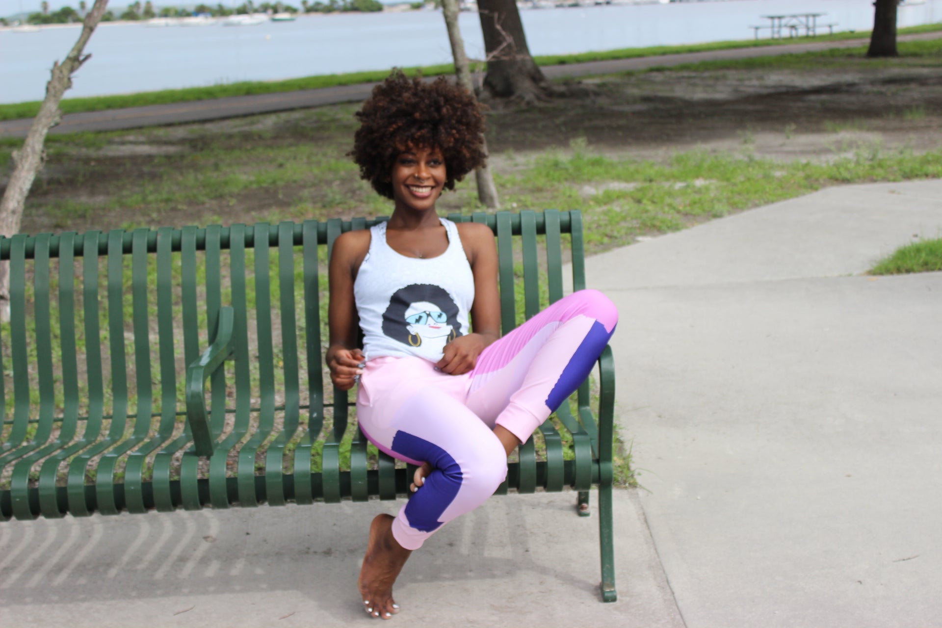 80s Paint Splash-Women’s Joggers of Recycled Polyester and Spandex