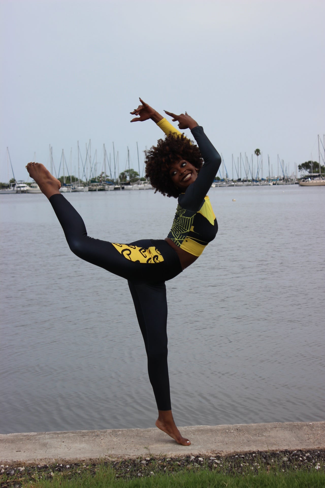 Lovin Hearts Print Eco Friendly Workout Leggings with pockets