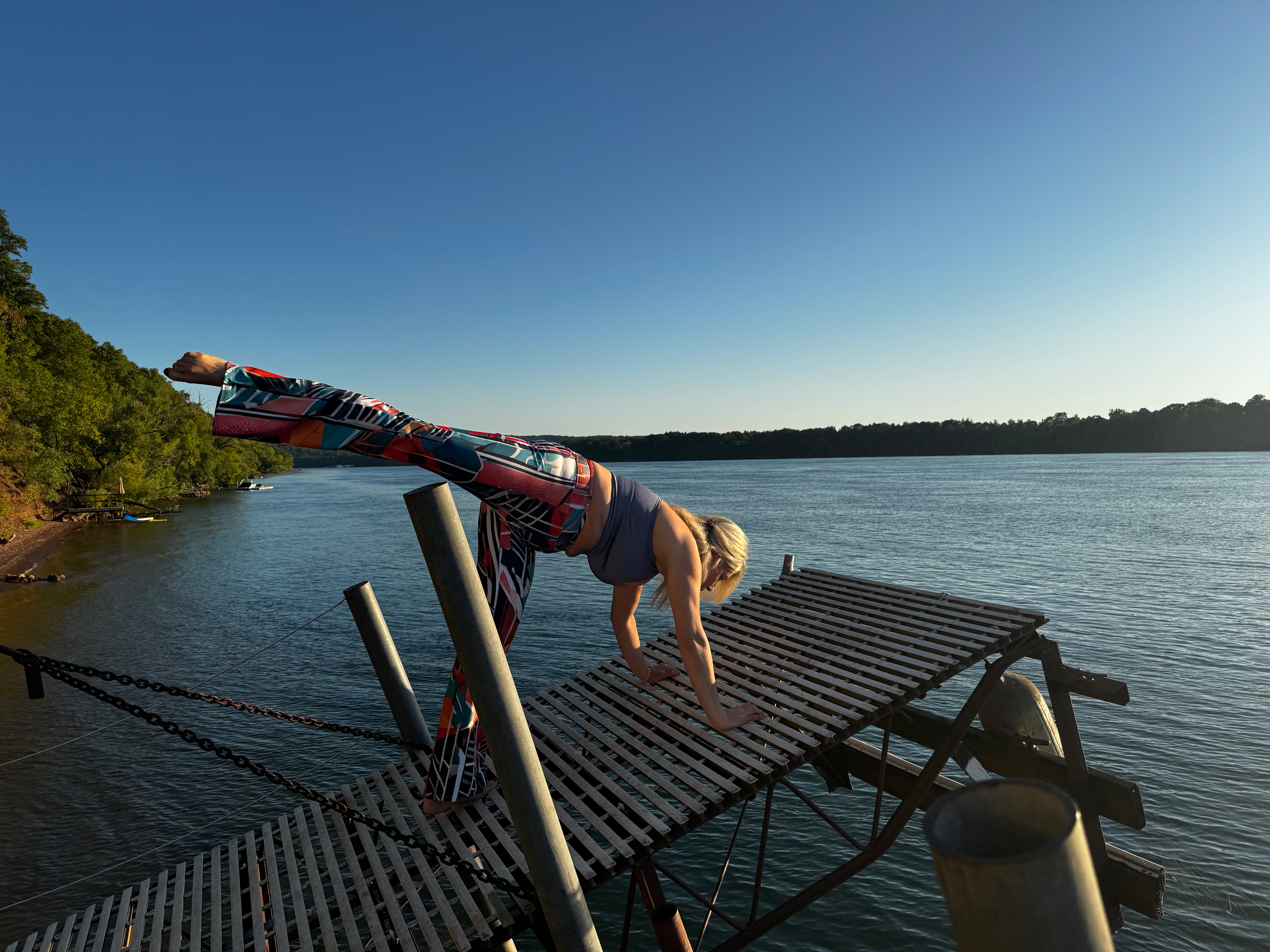 Tribal Bloom  Abstract Women's Eco Flare Leggings