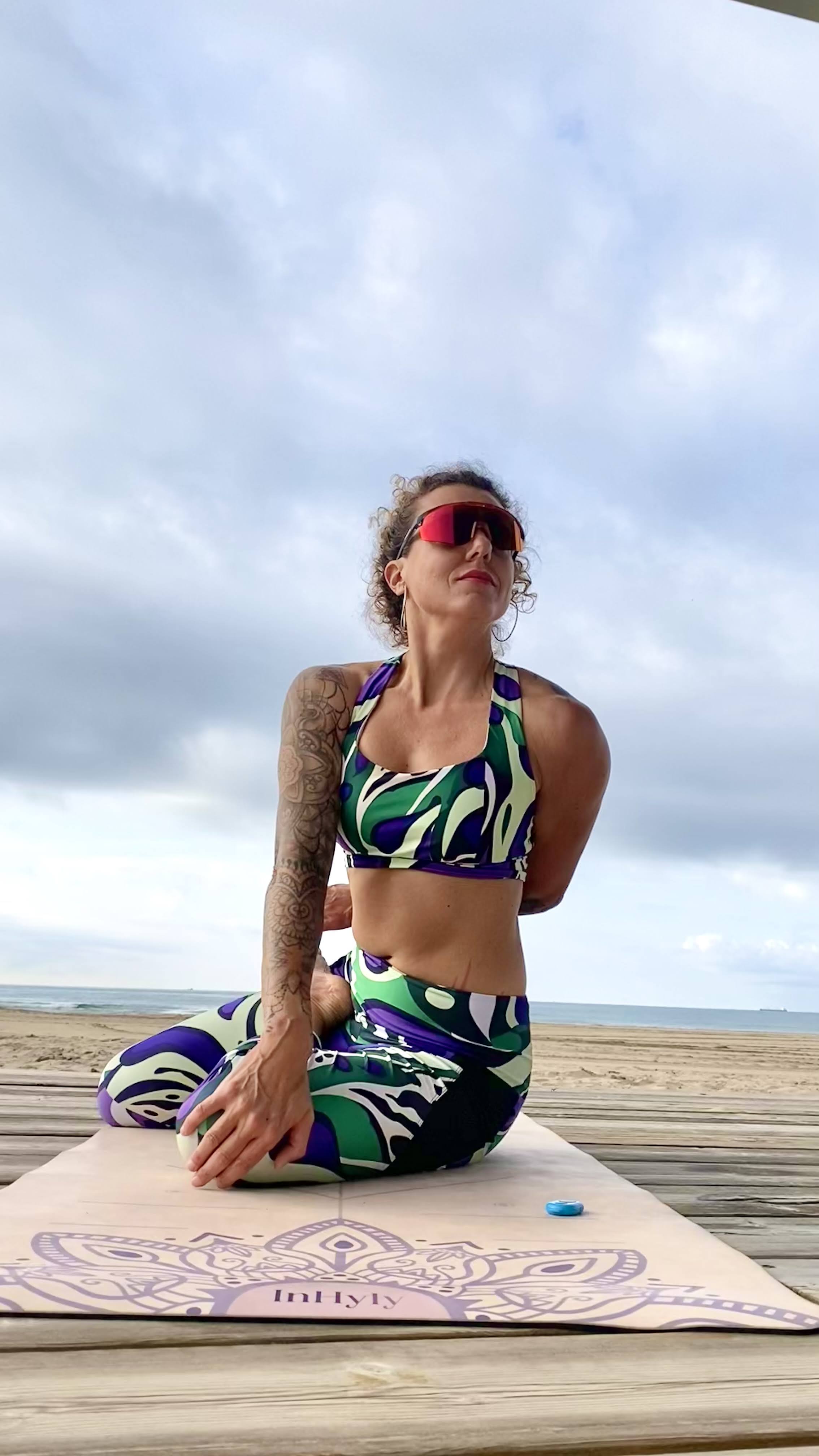 Purple Paisley Planets- Sustainably Supportive Longline Sports Bra