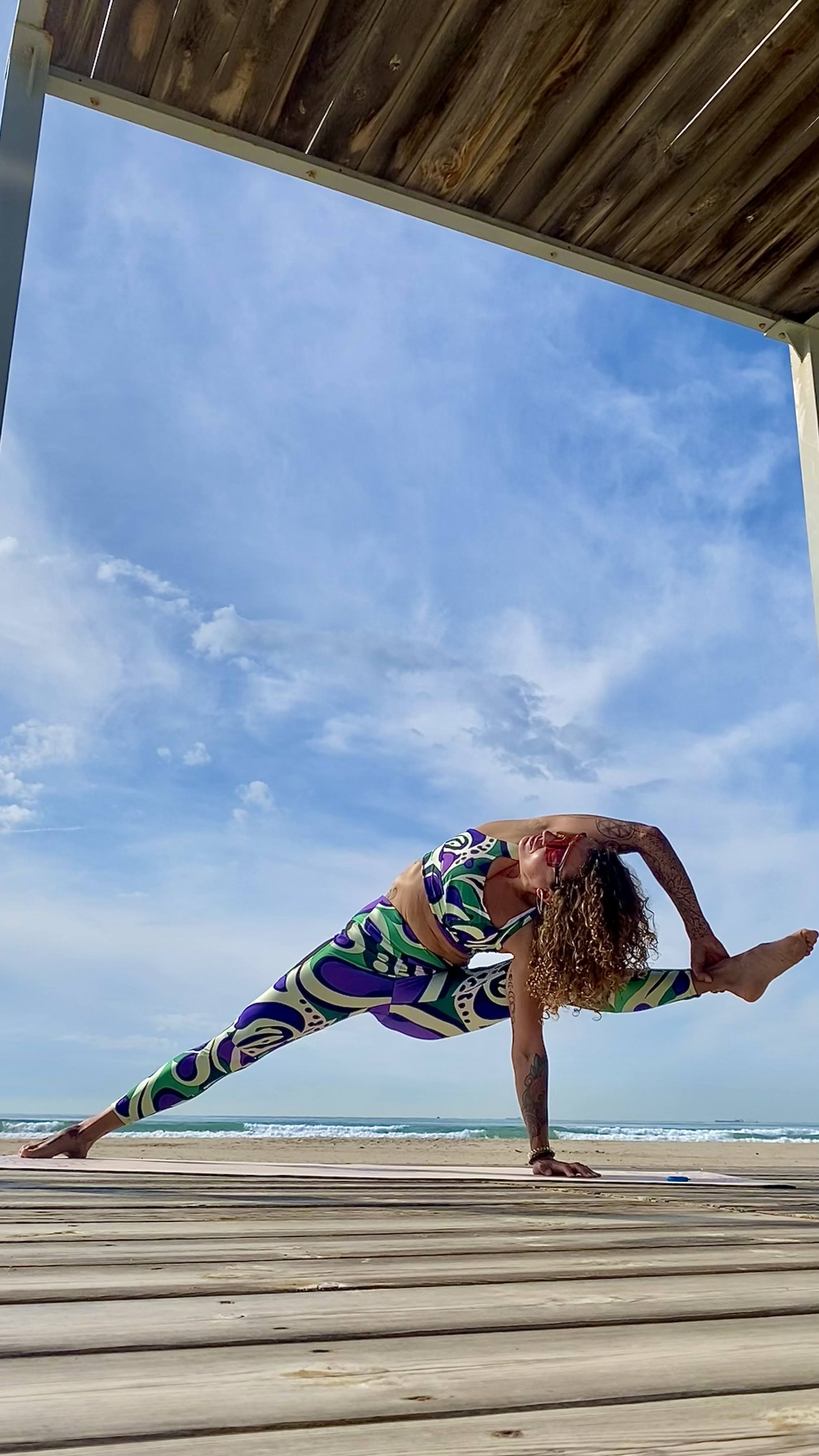 Purple Paisley Planets- Sustainably Supportive Longline Sports Bra