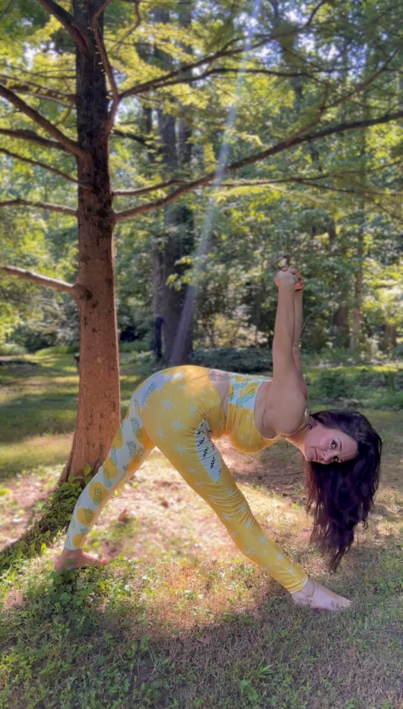 Starbursts & Pineapple Crossover Waisted Leggings